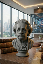 Busto Albert Einstein stampa 3D - da scrivania