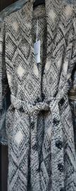 Cardigan cappotto grigio melange