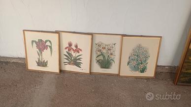 quadretti floreali dipinti a mano 