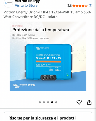 CONVERTITORE VICTRON ORION TR12/24. 15 A