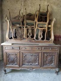 Camera Pranzo stile Barocco Piemontese