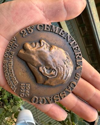 Medaglia Cementeria di Cassago Angelo Bongiasc