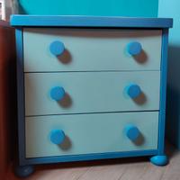 Cassettiera Ikea Mammut blu/azzurro