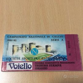 Abbonamento Calcio Napoli 1991-1992