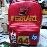 zaino rosso in pelle 