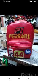 zaino rosso in pelle 