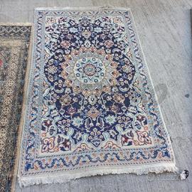 TAPPETO BEIGE DISEGNI BLU