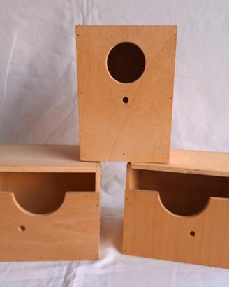 ✅3 nidi per uccellini in legno vintage casette