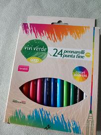 Confezione di pennarelli punta fine