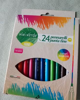 Confezione di pennarelli punta fine