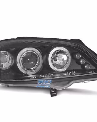FARI PER OPEL ASTRA G 97-04 ANGEL EYES LED FONDO N