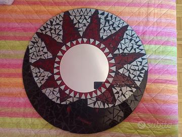 specchio rotondo mosaico 