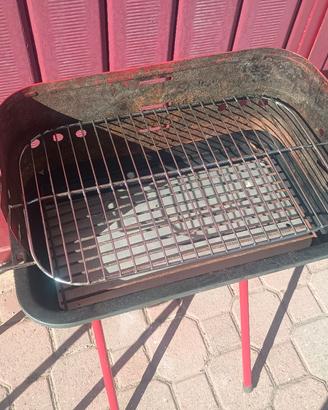 barbecue portatile carbone e legna
