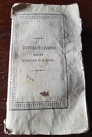 Antico libro Ristaurazione della Scienza Politica