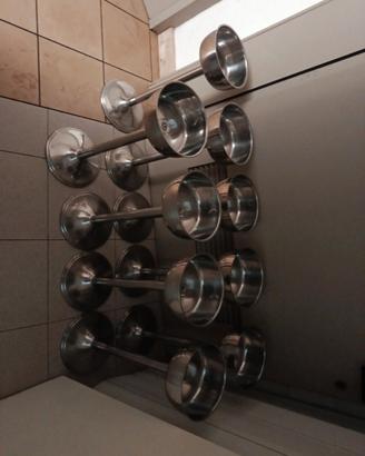9 pezzi porta secchiello in acciaio