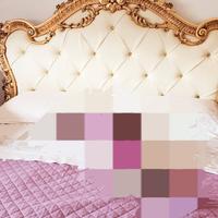 Letto matrimoniale barocco foglia oro