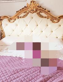 Letto matrimoniale barocco foglia oro