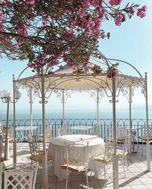 Gazebo in ferro battuto a mano esagonale