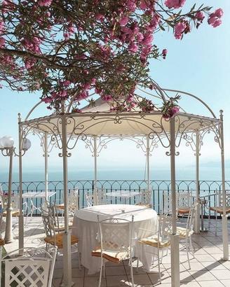 Gazebo in ferro battuto a mano esagonale
