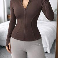 Giacca Sportiva Marrone Zip - Taglia M - Nuovo