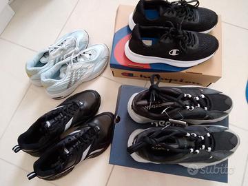 4 Paia di scarpe Reebok Adidas Champion