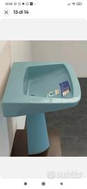 lavabo lava panni lavandino bagno blu azzurro 