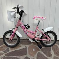 Bicicletta bambina 12” Baby Bunny rosa con cestino