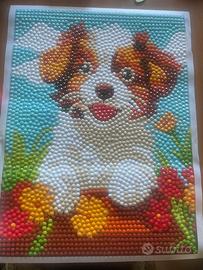 Quadro a mosaio realizzato a mano cane