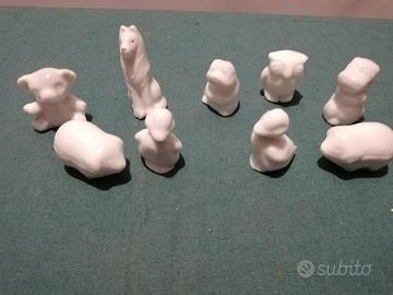 Miniature, Animaletti in porcellana bianca