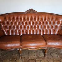 divano in pelle vintage