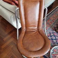 Set di 4 sedie cantilever pelle vintage anni ’70