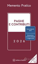 MEMENTO PAGHE e CONTRIBUTI 2026 disponibile 8/5/26
