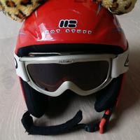 Casco ed occhiali da sci taglia 48