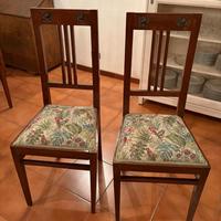 COPPIA SEDIE IN LEGNO MASSELLO