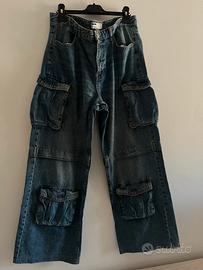 Cargo jeans wide leg bershka - EU 38