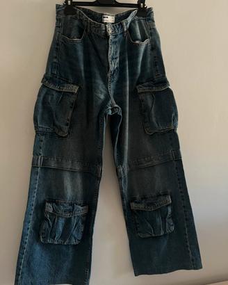 Cargo jeans wide leg bershka - EU 38