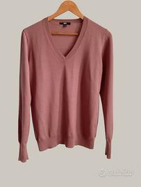 Maglia corallo donna in ana merino. Uniqlo. M