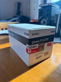 Obbiettivo sigma art  20mm f1.4 Sony e-mount
