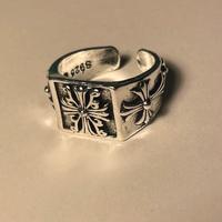 Anello gotico chrome argentato aperto