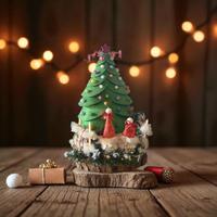 Albero di Natale Decorativo da Tavolo con Gnomi