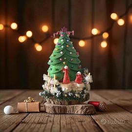 Albero di Natale Decorativo da Tavolo con Gnomi