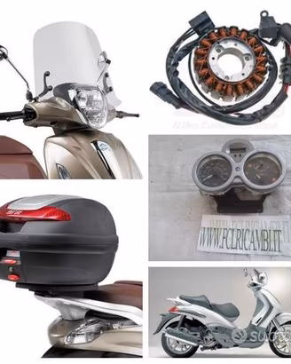 Piaggio Beverly ricambi carene ammortizzatori leve