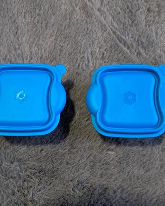 Set di 2 Contenitori/Coperchi Multiuso in Silicone