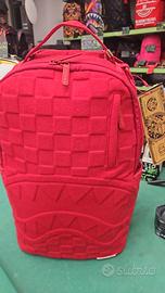 SPRAYGROUND Zaino a Quadri Rosso FLOCK E.119