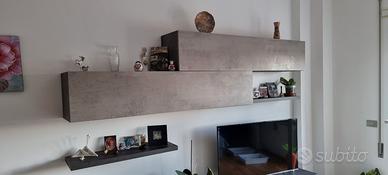 Salone soggiorno pensile a parete mondo convenienz