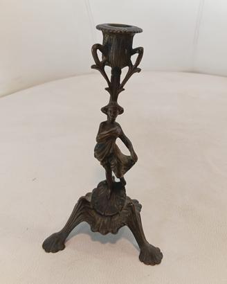 Portacandela In Bronzo Primi '900