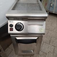 Fry top gas con piastra rigata al cromo