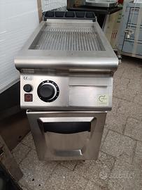 Fry top gas con piastra rigata al cromo