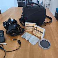 Nikon D3300 +teleobiettivo nikkor 18-105 mm +borsa