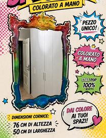 Specchio POP decorato a mano